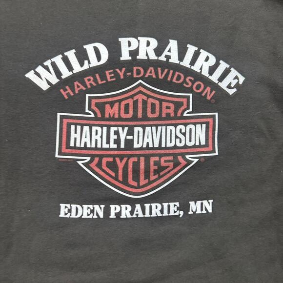 Harley Davidson Biker Crewneck Mens XL Black Blue American Flag Color Sweatshirt - Picture 4 of 7